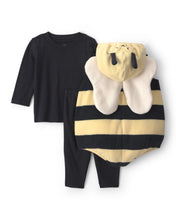 Cargar imagen en el visor de la galería, 3-Piece Bee Halloween Long-Sleeve Costume - Yellow/Black
