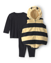 Cargar imagen en el visor de la galería, 3-Piece Bee Halloween Long-Sleeve Costume - Yellow/Black
