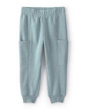 Cargar imagen en el visor de la galería, 2-Piece Striped Fleece Henley Top &amp; Pant Set - Blue/Cream
