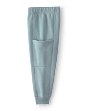 Cargar imagen en el visor de la galería, 2-Piece Striped Fleece Henley Top &amp; Pant Set - Blue/Cream
