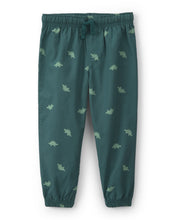 Cargar imagen en el visor de la galería, 2-Piece Dinosaur Fleece Hooded Top &amp; Pant Set - Grey/Green
