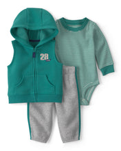 Cargar imagen en el visor de la galería, 3-Piece '28' Varsity Hooded Layering Set - Green

