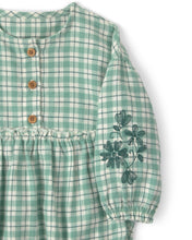 Cargar imagen en el visor de la galería, 3-Piece Flannel Long-Sleeve Bubble Set - Green
