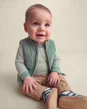 Cargar imagen en el visor de la galería, 3-Piece Corduroy Long-Sleeve Layering Set - Green/Brown
