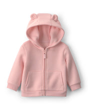 Cargar imagen en el visor de la galería, Bear Fleece Zip-Up Hoodie - Pink
