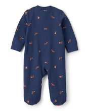 Cargar imagen en el visor de la galería, Fox 100% Cotton 2-Way Zip Sleep &amp; Play Pajamas - Navy Blue
