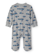 Cargar imagen en el visor de la galería, Train Cotton 2-Way Zip Thermal Sleep &amp; Play Pajamas - Grey
