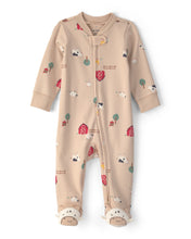 Cargar imagen en el visor de la galería, Farm 100% Cotton 2-Way Zip Sleep &amp; Play Pajamas - Beige
