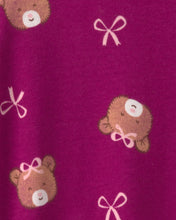 Cargar imagen en el visor de la galería, Bear 100% Cotton 2-Way Zip Sleep &amp; Play Pajamas - Purple
