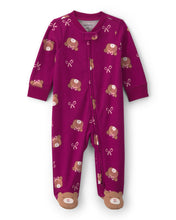 Cargar imagen en el visor de la galería, Bear 100% Cotton 2-Way Zip Sleep &amp; Play Pajamas - Purple
