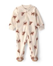 Cargar imagen en el visor de la galería, Dog Fleece 2-Way Zip Sleep &amp; Play Pajamas - Cream
