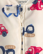 Cargar imagen en el visor de la galería, Construction 2-Way Zip Sleep &amp; Play Pajamas - Cream
