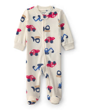 Cargar imagen en el visor de la galería, Construction 2-Way Zip Sleep &amp; Play Pajamas - Cream
