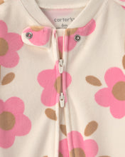 Cargar imagen en el visor de la galería, Floral 2-Way Zip Sleep &amp; Play Pajamas - Cream
