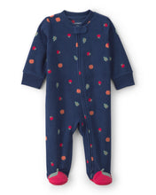 Cargar imagen en el visor de la galería, Fruit Fleece 2-Way Zip Sleep &amp; Play Pajamas - Blue
