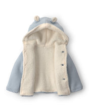 Cargar imagen en el visor de la galería, Bear Sweater Knit Hooded Jacket - Blue
