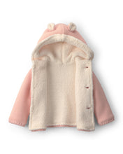Cargar imagen en el visor de la galería, Bear Sweater Knit Hooded Jacket - Pink
