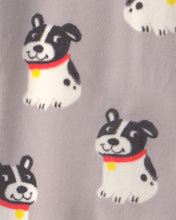 Cargar imagen en el visor de la galería, 1-Piece Dog 2-Way Zip DreamPlush Snug Fit Footed Pajama - Grey
