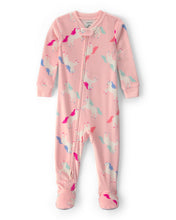 Cargar imagen en el visor de la galería, 1-Piece Unicorn 2-Way Zip DreamPlush Snug Fit Footed Pajama - Pink
