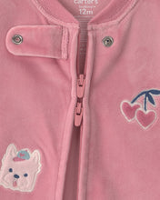 Cargar imagen en el visor de la galería, 1-Piece Icon 2-Way Zip DreamPlush Snug Fit Footed Pajama - Pink
