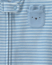 Cargar imagen en el visor de la galería, Striped Fleece Loose Fit Wearable Blanket - Blue
