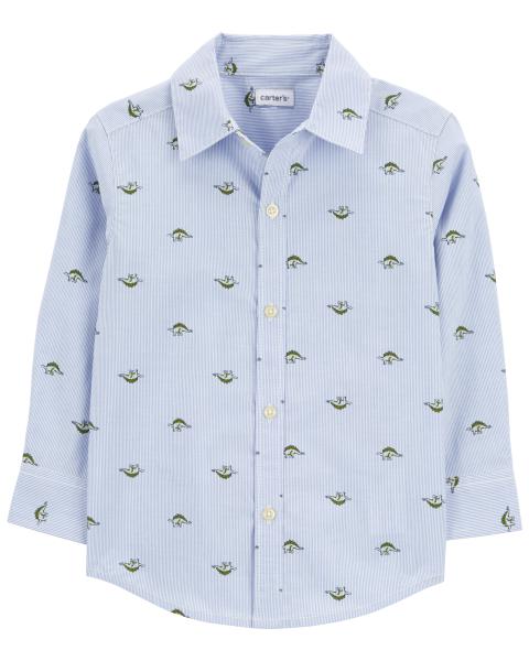 Dinosaur Button-Front Shirt