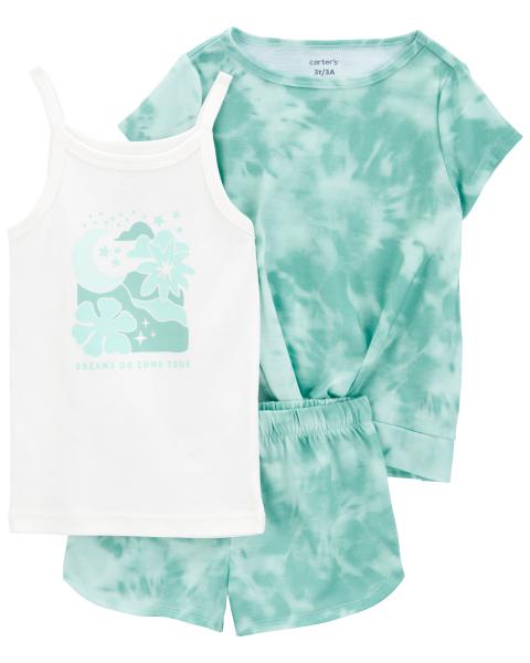 3-Piece Tie-Dye Loose Fit Pajamas