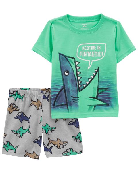 2-Piece Shark Loose Fit Pajama Set