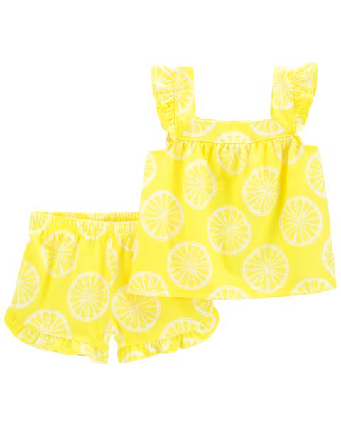 2-Piece Lemon Loose Fit Pajama Set