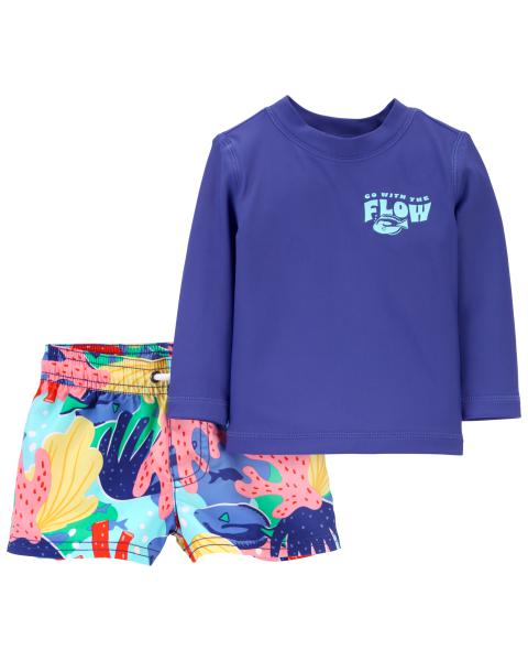 Carters 2-Piece Undersea Rashguard Swim Set