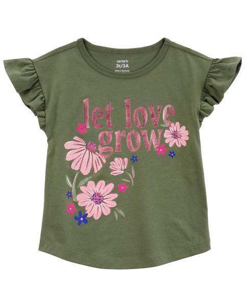 Let Love Grow Floral Flutter Tee