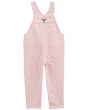 Cargar imagen en el visor de la galería, Knit Denim Hickory Stripe Overalls - Pink
