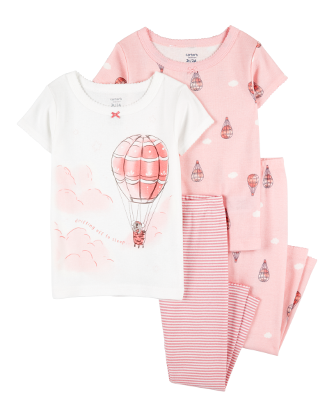 4-Piece Air Balloon Cotton Pajamas