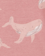 Cargar imagen en el visor de la galería, Whale Striped Snug Fit Cotton 4-Piece Pajamas
