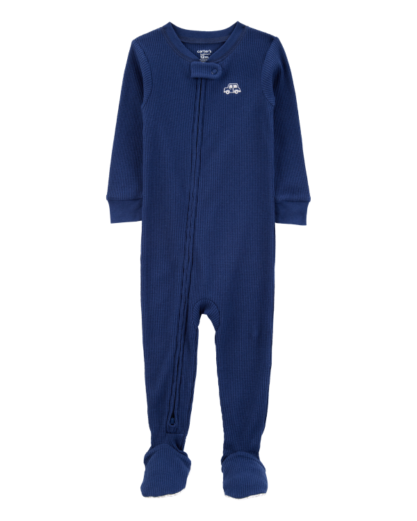 1-Piece Car Thermal Footie Pajamas