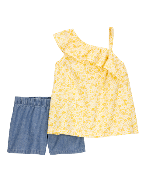 2-Piece Floral Top & Short Set