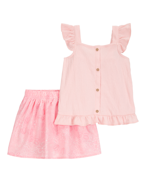 2-Piece Print Skort Set