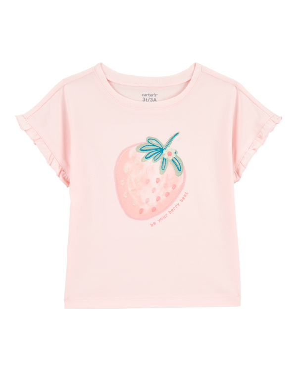 Strawberry-Print Short-Sleeve Tee