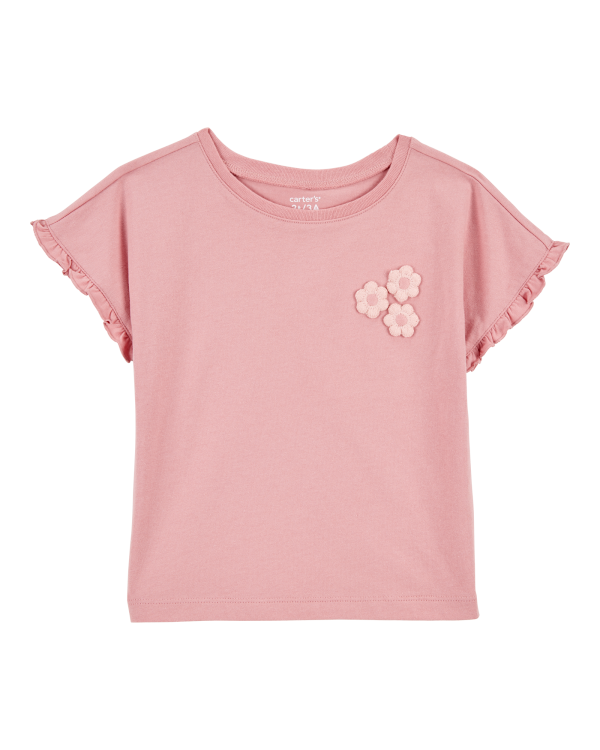 Short-Sleeve Fashion Top - Pink