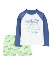 Cargar imagen en el visor de la galería, 2-Piece Rashguard &amp; Swim Trunk Set
