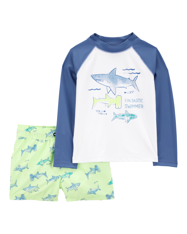 2-Piece Rashguard & Swim Trunk Set
