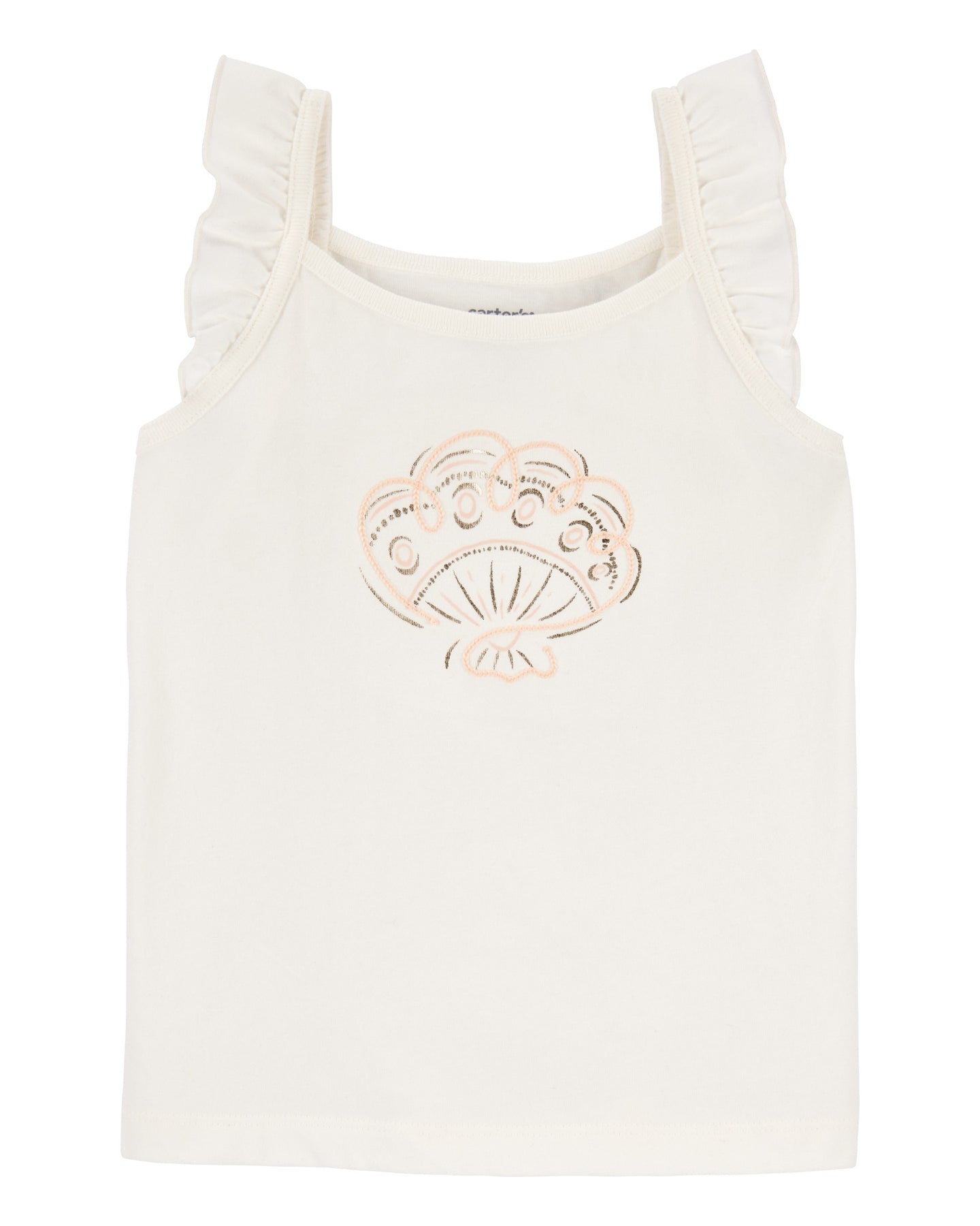 Seashell Flutter Tank - White
