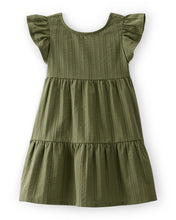 Cargar imagen en el visor de la galería, Tiered Flutter Sleeve Dress - Green
