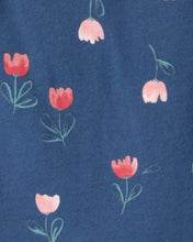 Cargar imagen en el visor de la galería, Floral Button-Front Flutter Sleeve Dress - Blue
