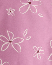 Cargar imagen en el visor de la galería, 2-Piece Floral Cotton Long-Sleeve Tee &amp; Pant Set - Purple

