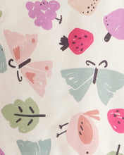 Cargar imagen en el visor de la galería, Butterfly Fruit Print Cotton Long-Sleeve Tee &amp; Pant Set - White
