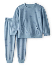 Cargar imagen en el visor de la galería, Airplane French Terry Long-Sleeve Tee &amp; Pant Set - Blue
