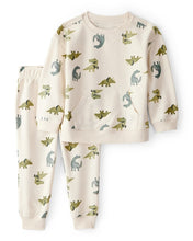 Cargar imagen en el visor de la galería, Dinosaur French Terry Long-Sleeve Tee &amp; Pant Set - Ivory
