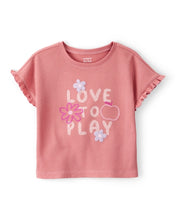 Cargar imagen en el visor de la galería, Love To Play Short-Sleeve Graphic Tee - Pink

