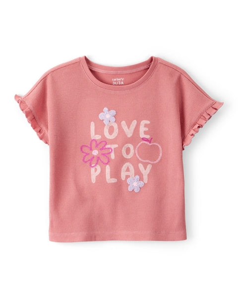 Love To Play Short-Sleeve Graphic Tee - Pink